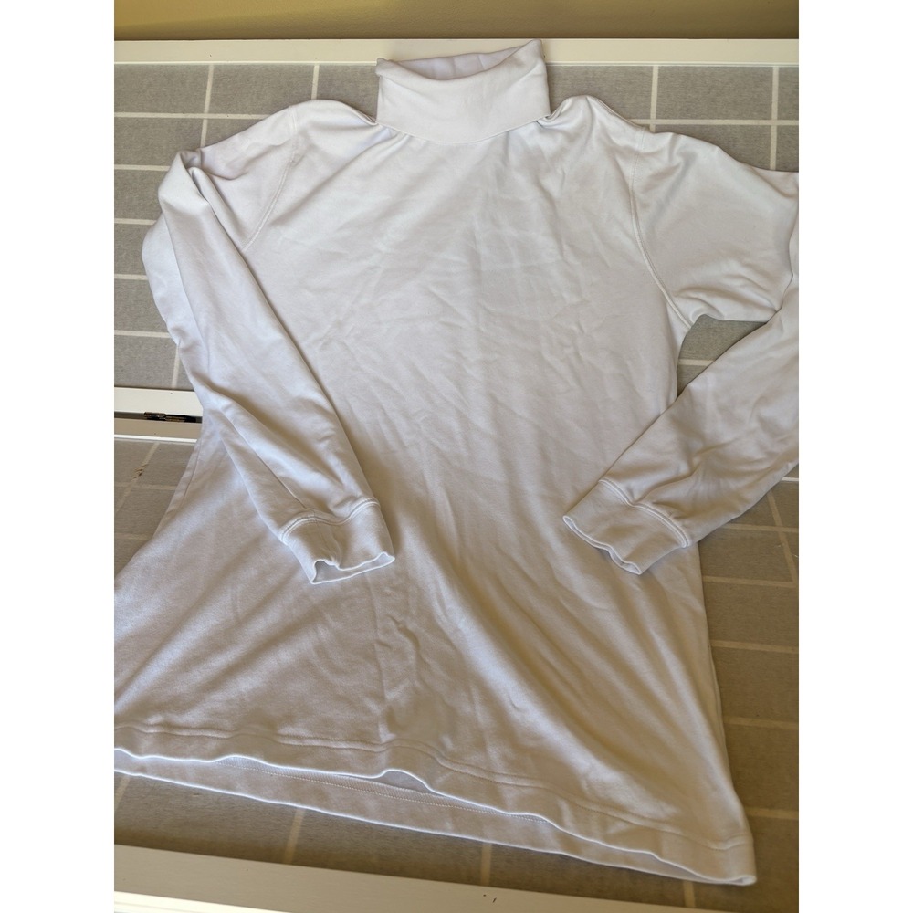 Eddie Bauer Womens Large Tall White Turtle Neck Long Sleeve Pullover Capsule